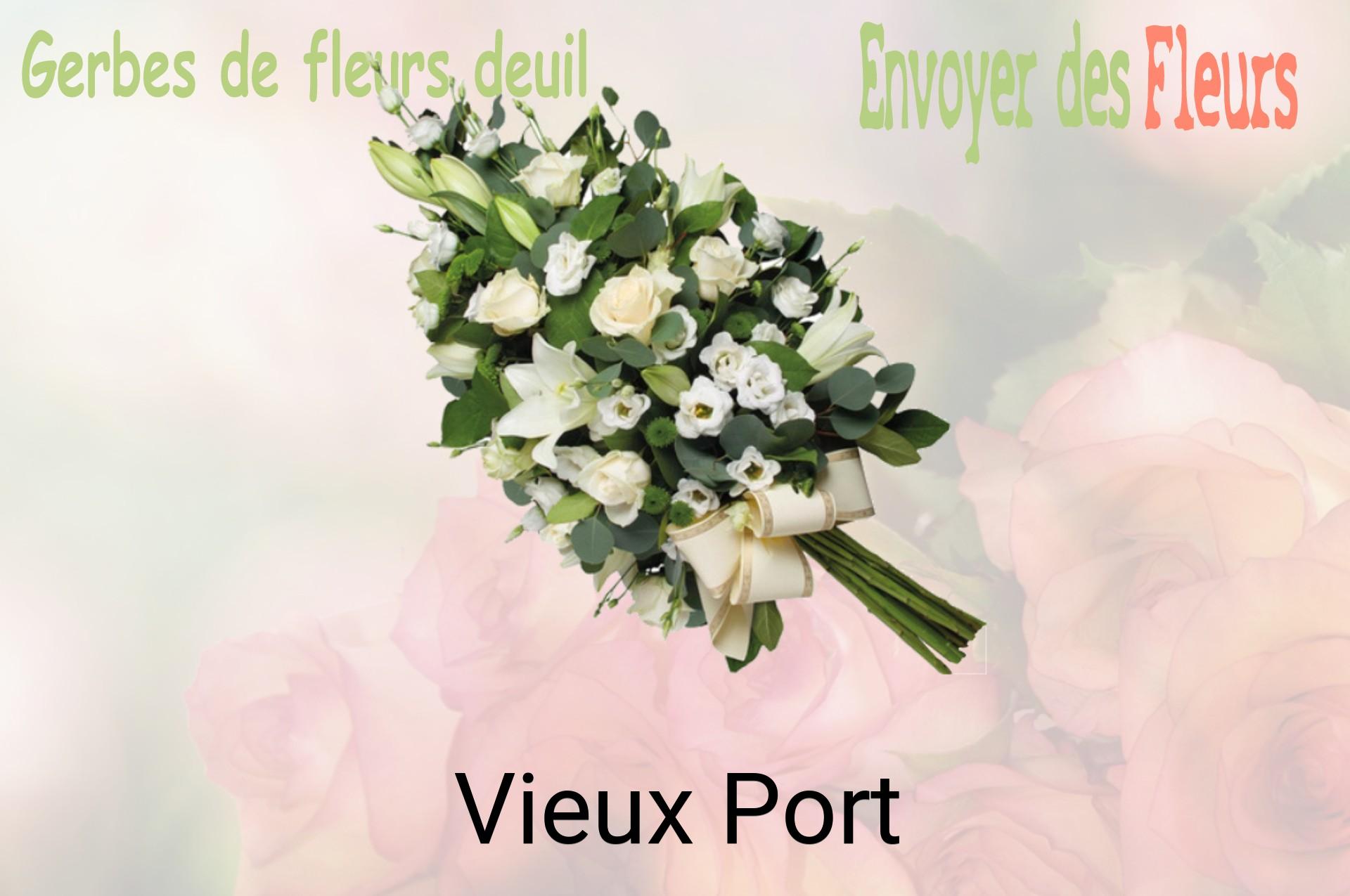 Gerbe de fleurs de deuil livrée à Vieux-Port